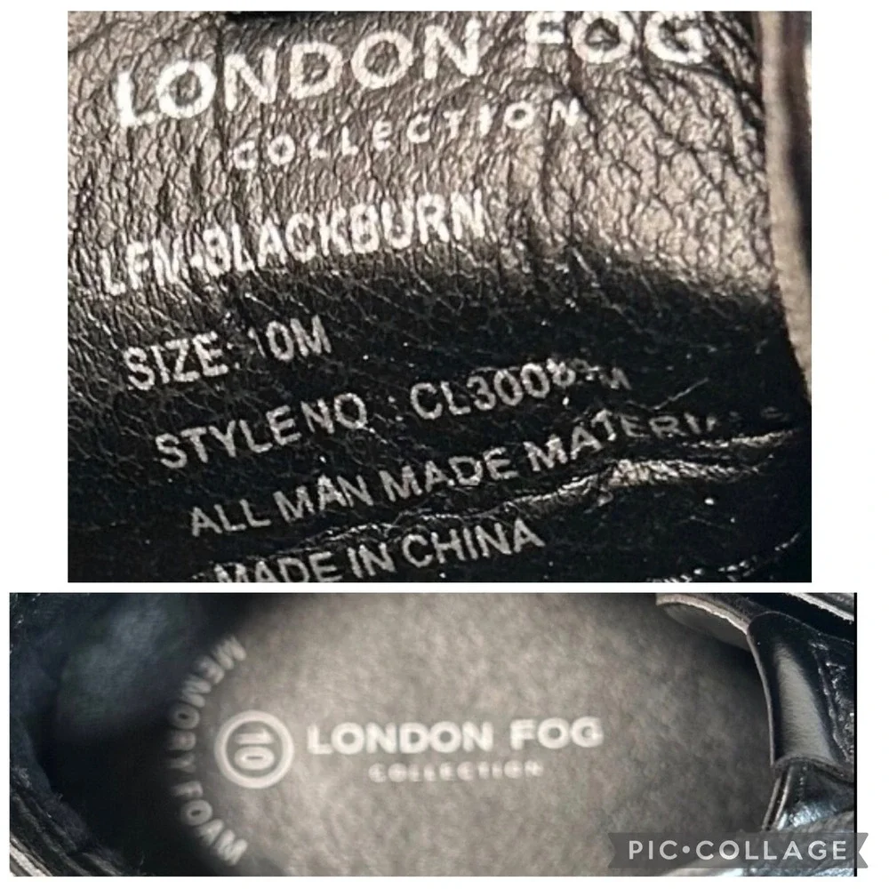 London Fog Mens Blackburn Boots Black Chukka Lace Up Memory Foam Size 10M